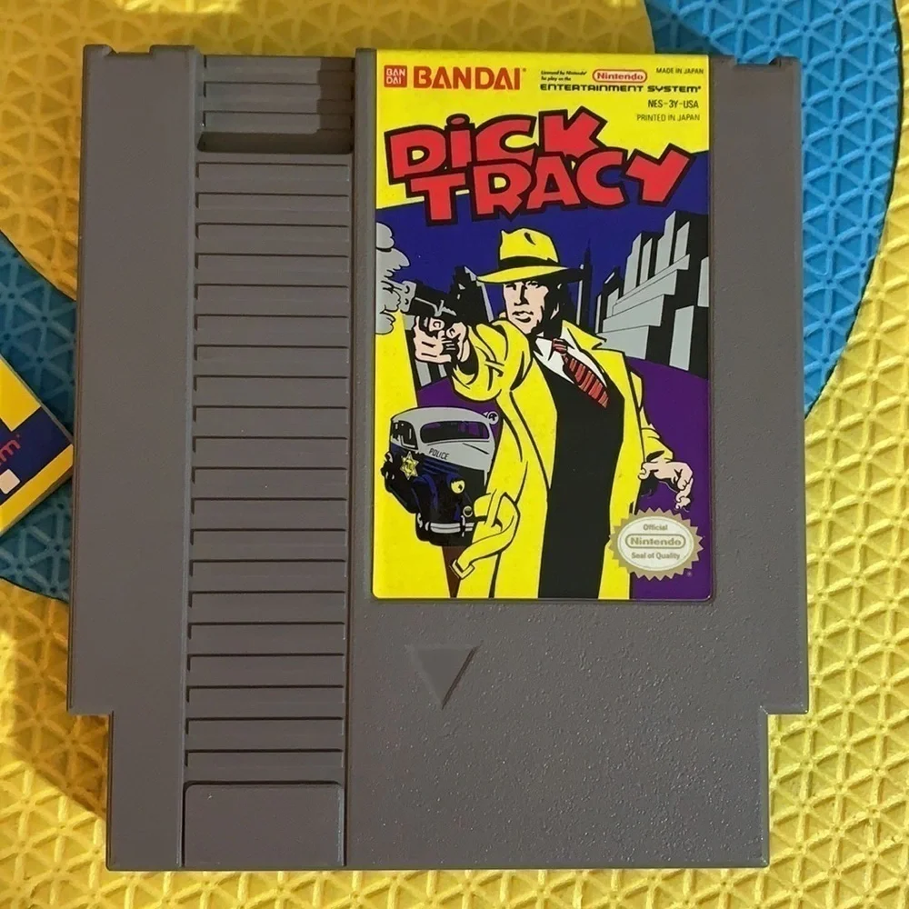 Vintage 1985 Nintendo dick Tracy game by Bandai NES 3Y USA with instructions